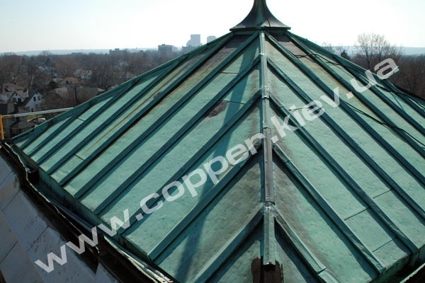 Ремонт медной кровли. Реставрация медной кровли.